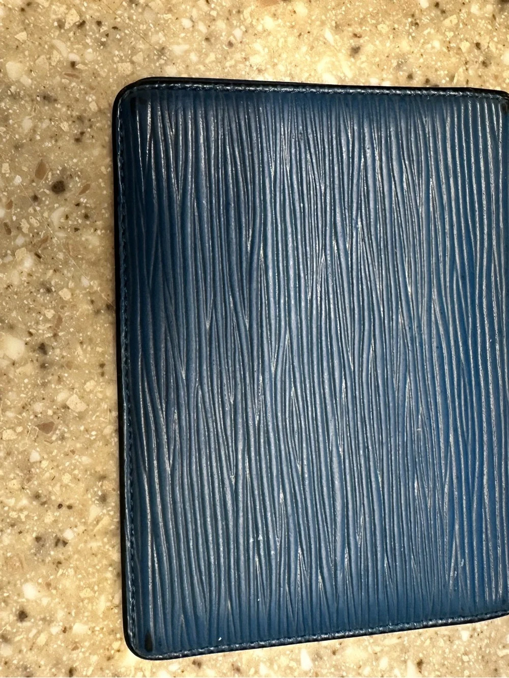 Louis Vuitton Blue Epi Leather Card ID Holder
